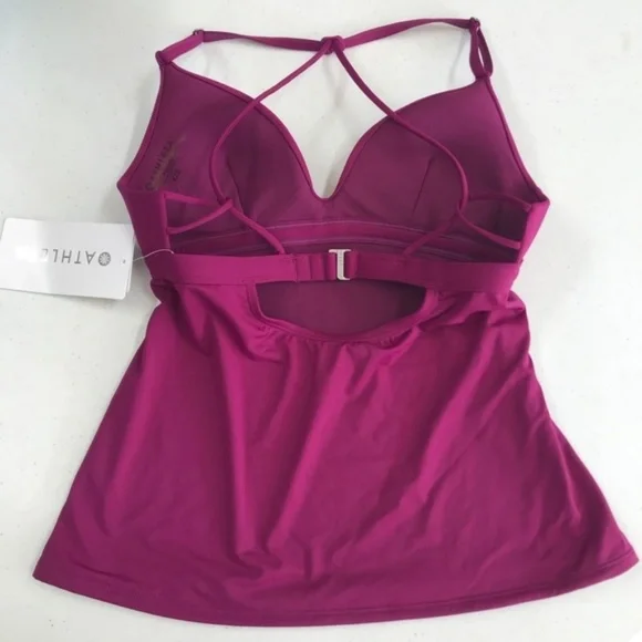 Athleta Prism Back Tankini XXS Exotic Fuchsia - Picture 5 of 5